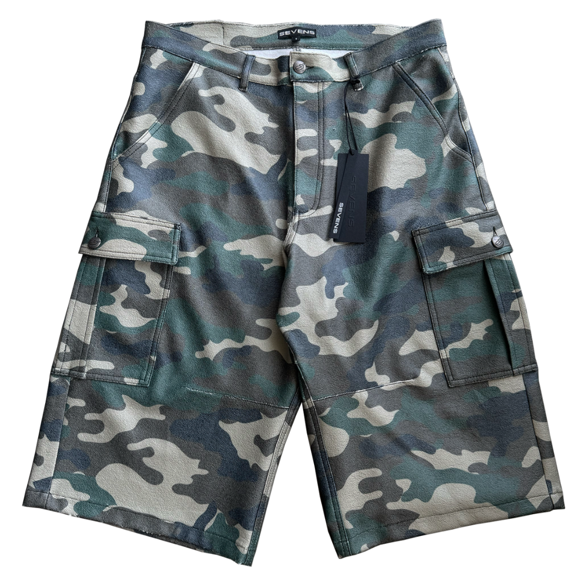 Triple Sevens Jumbo Camo Cargo Shorts — Cold Shoulder Kicks Palm Beach