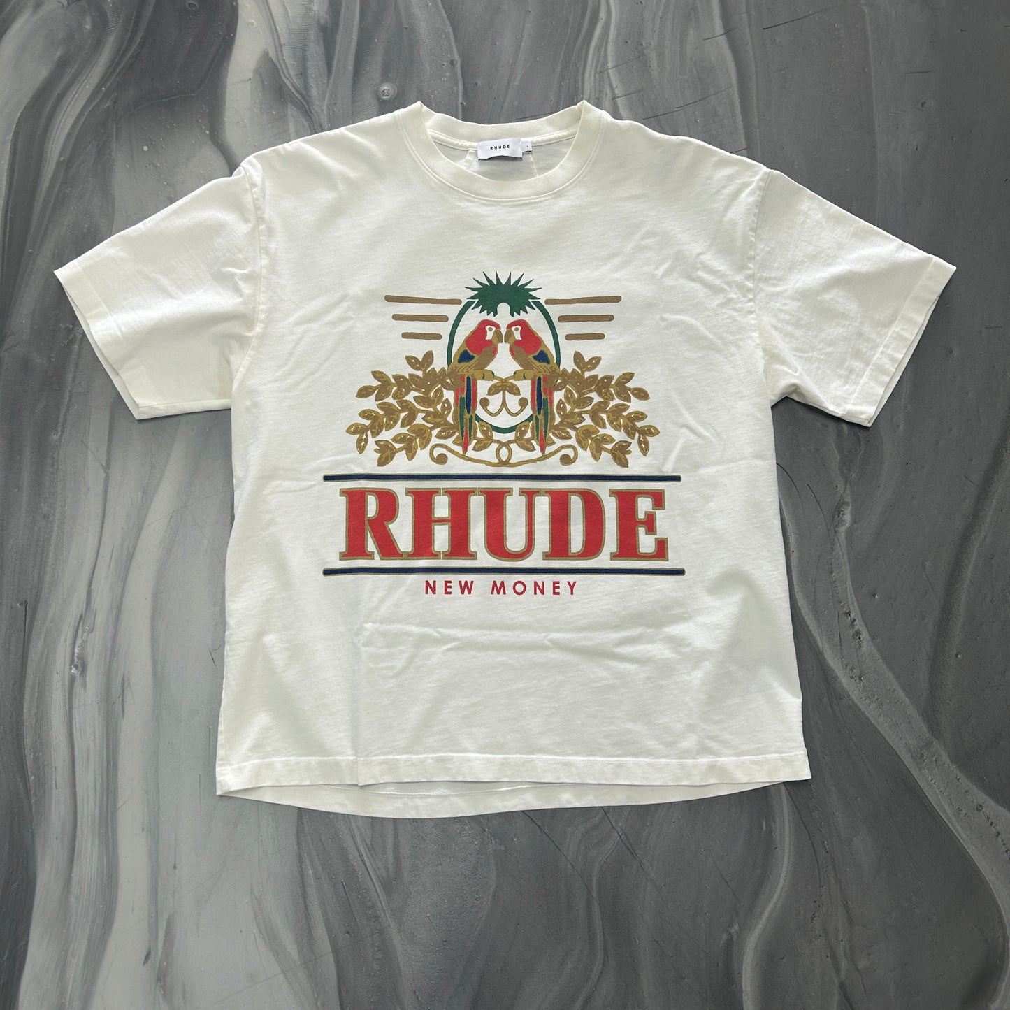 Rhude Parakeet Tee Vintage White