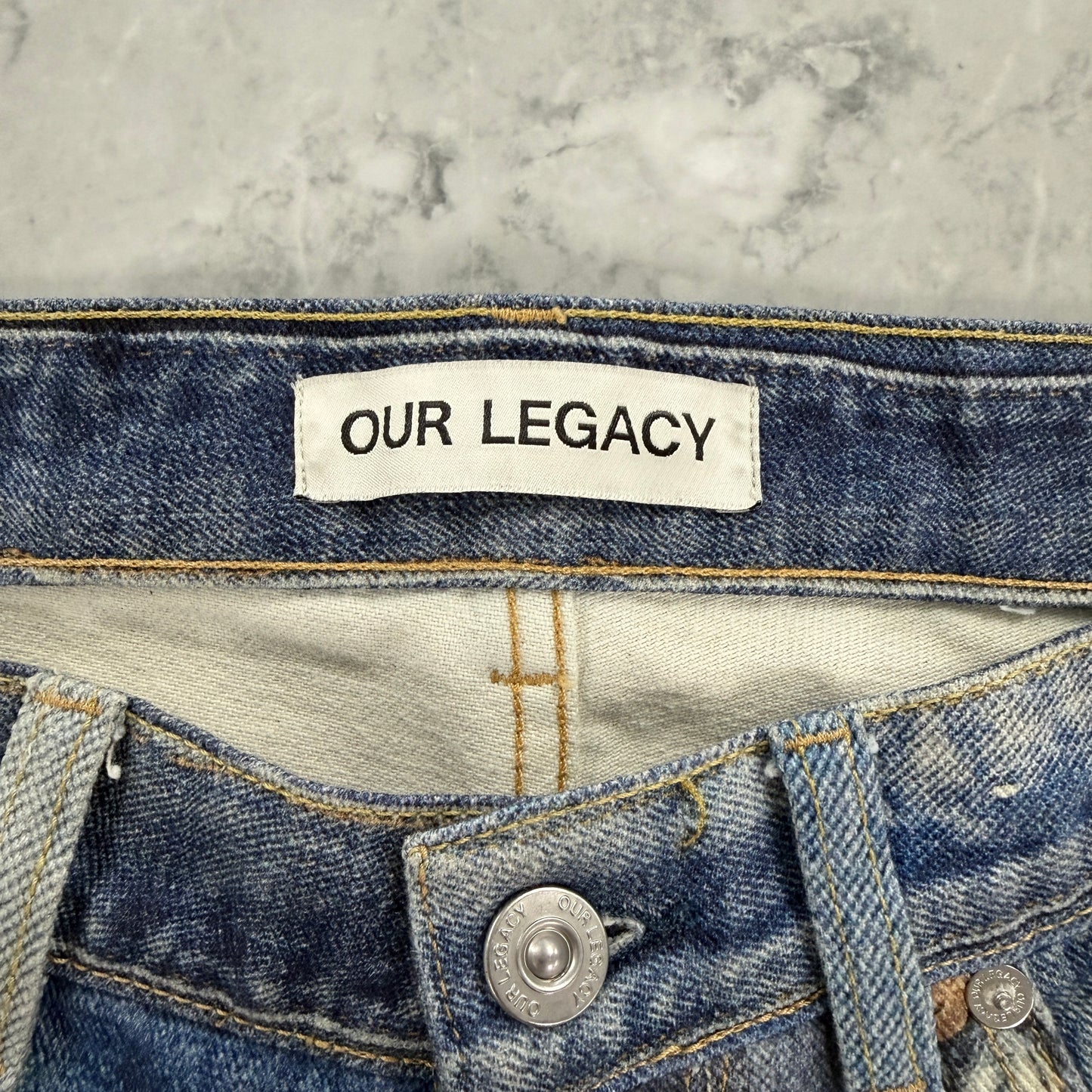 Our Legacy Third Cut Straight-Leg Printed Jeans