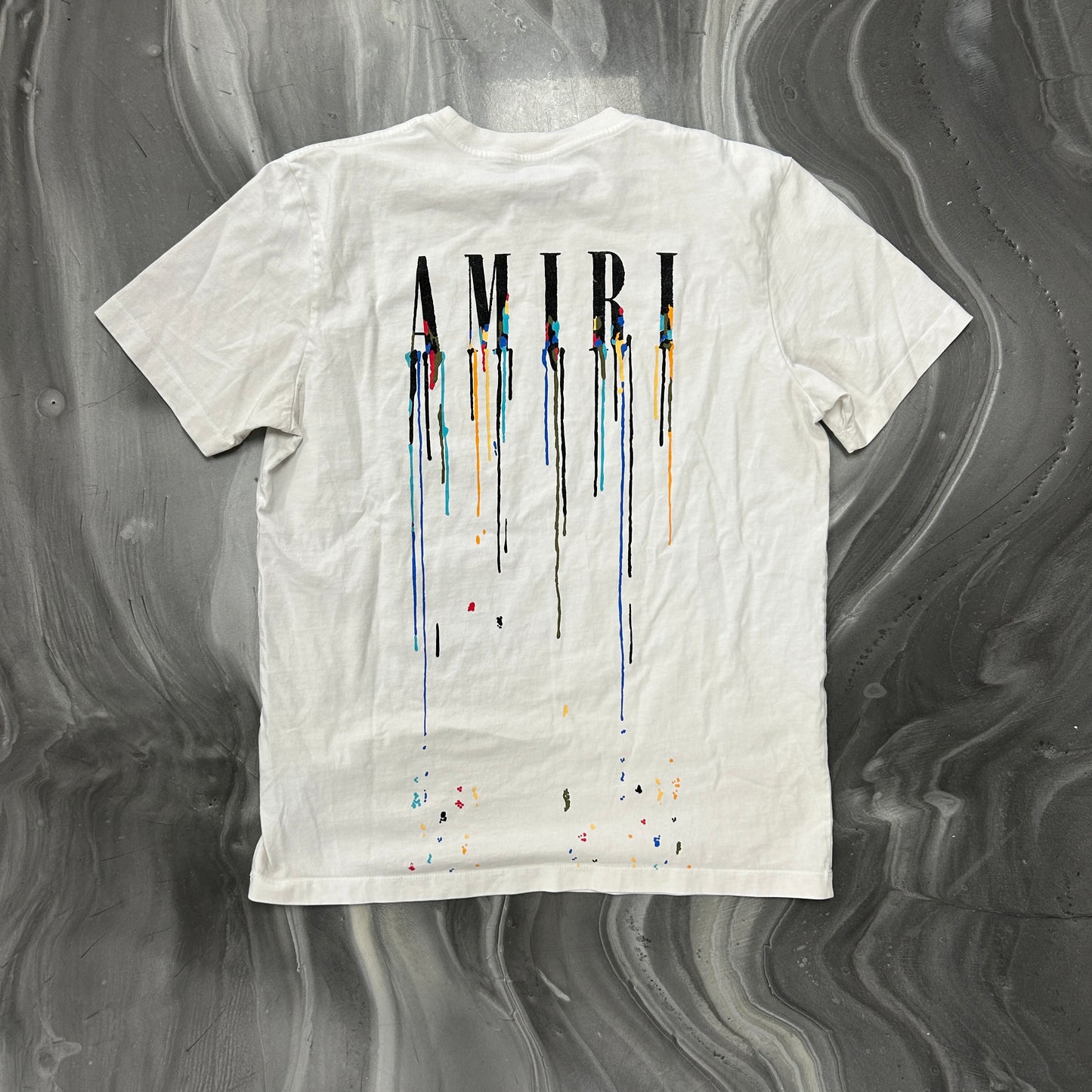 Amiri Paint Logo White Tee