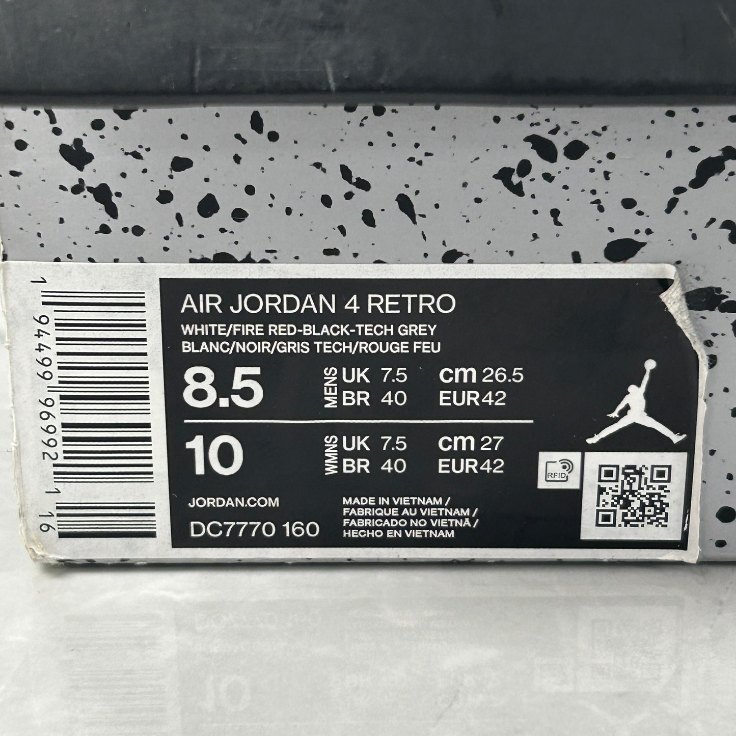 Jordan 4 Retro Fire Red (2020) (USED)