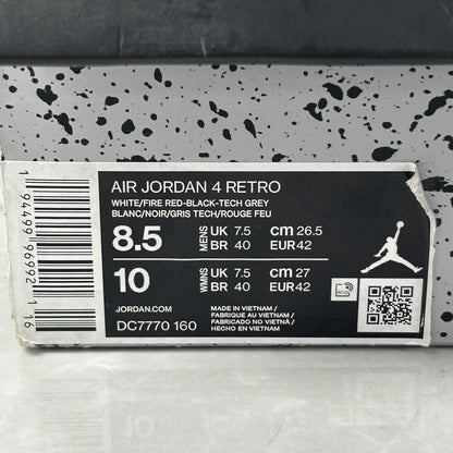 Jordan 4 Retro Fire Red (2020) (USED)