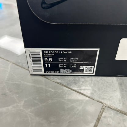 (SZ 9.5M)(USED) Nike Air Force 1 Low Supreme Black