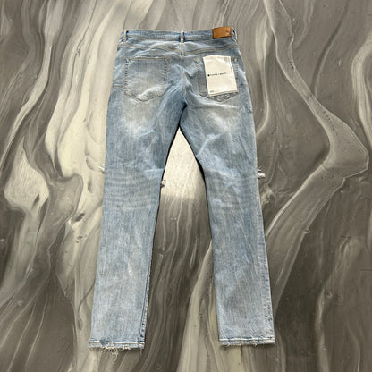 Purple Brand P002 Blue Light Wash Ripped Denim