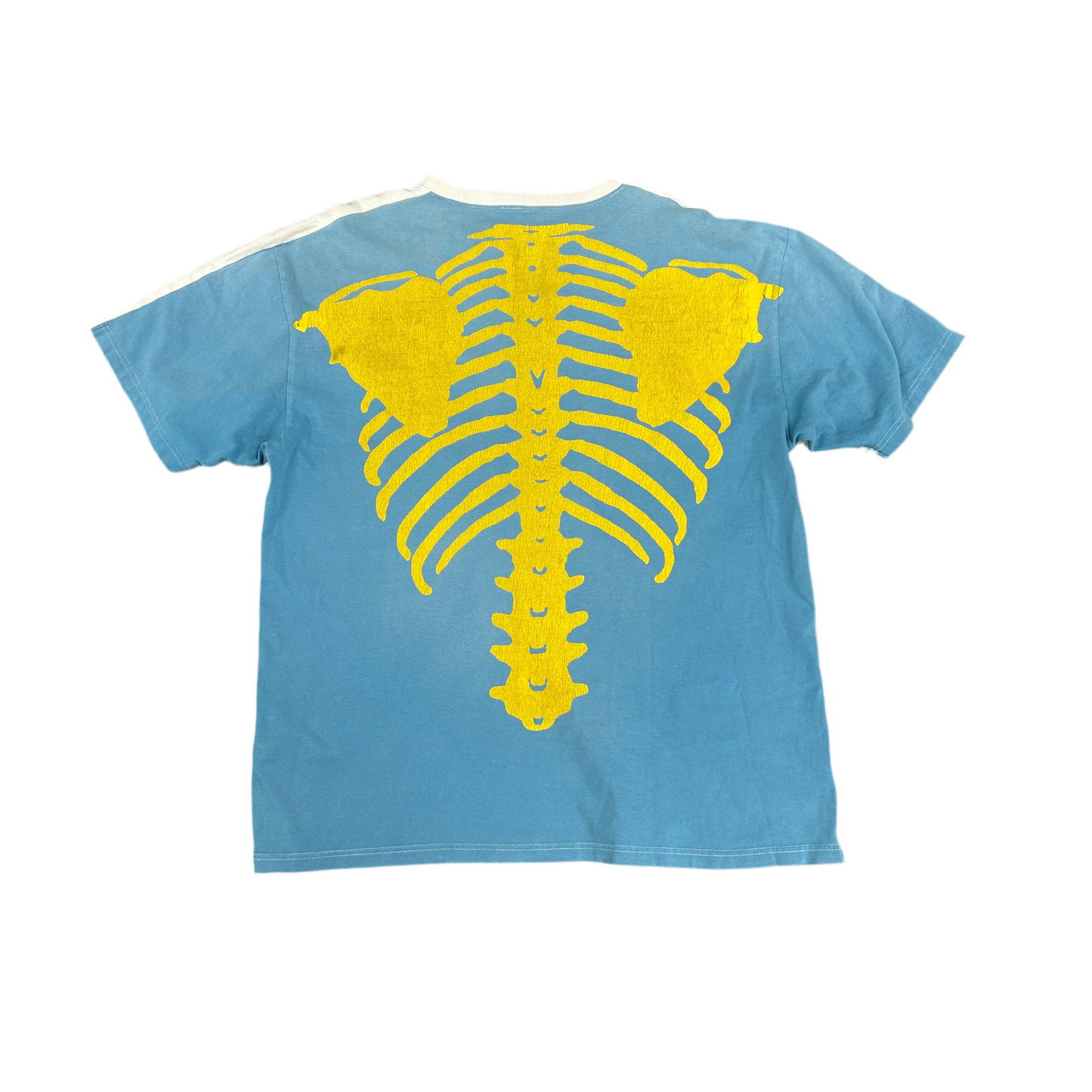 Kapital Bone Tee Yellow/Blue