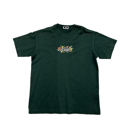 Kith Floral Script Tee Green