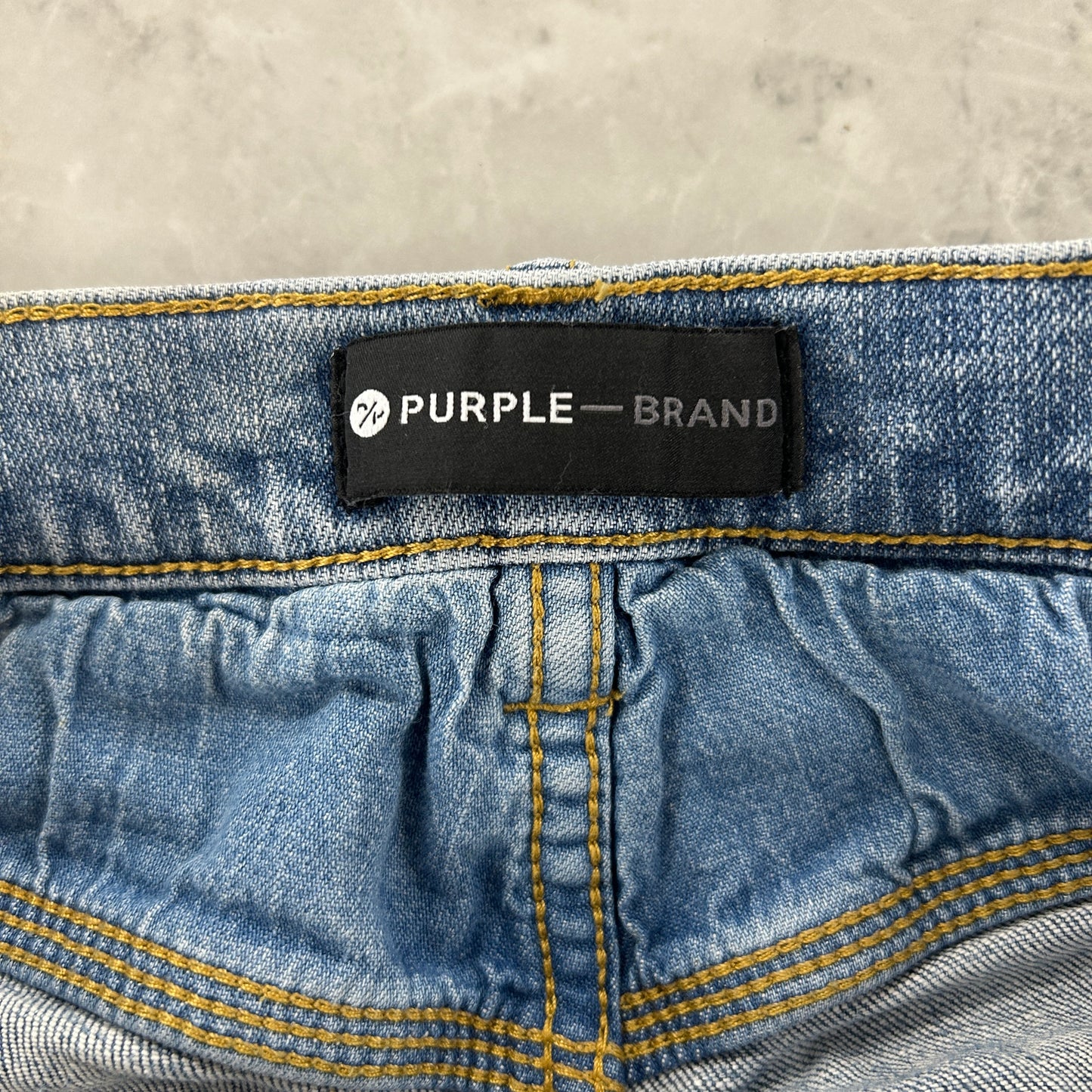 Purple Brand P.001 Light Wash Distressed Denim Jeans