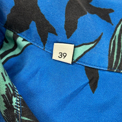 Givenchy Silk Printed Shirt Blue
