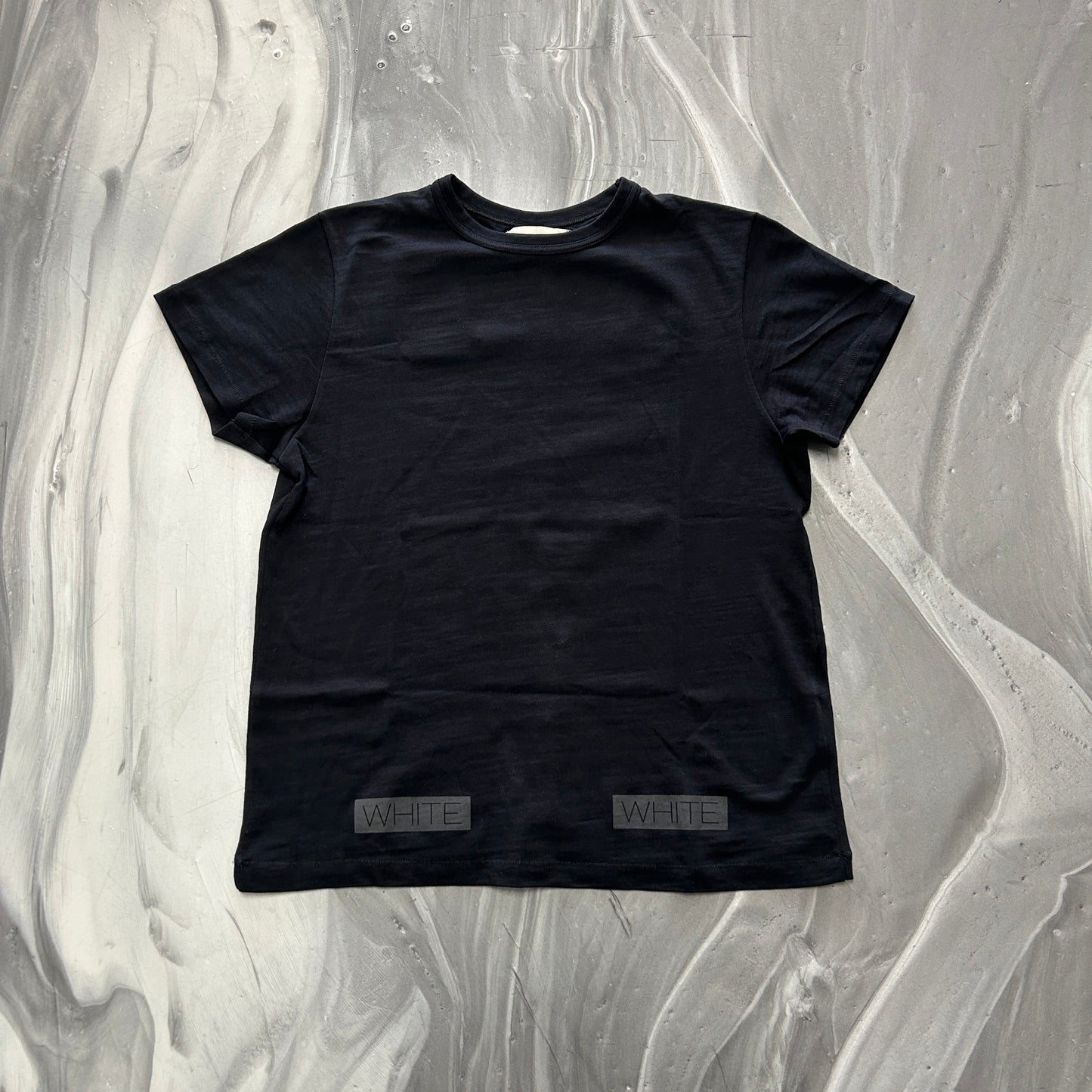 Off White Orange Velvet Logo Tee