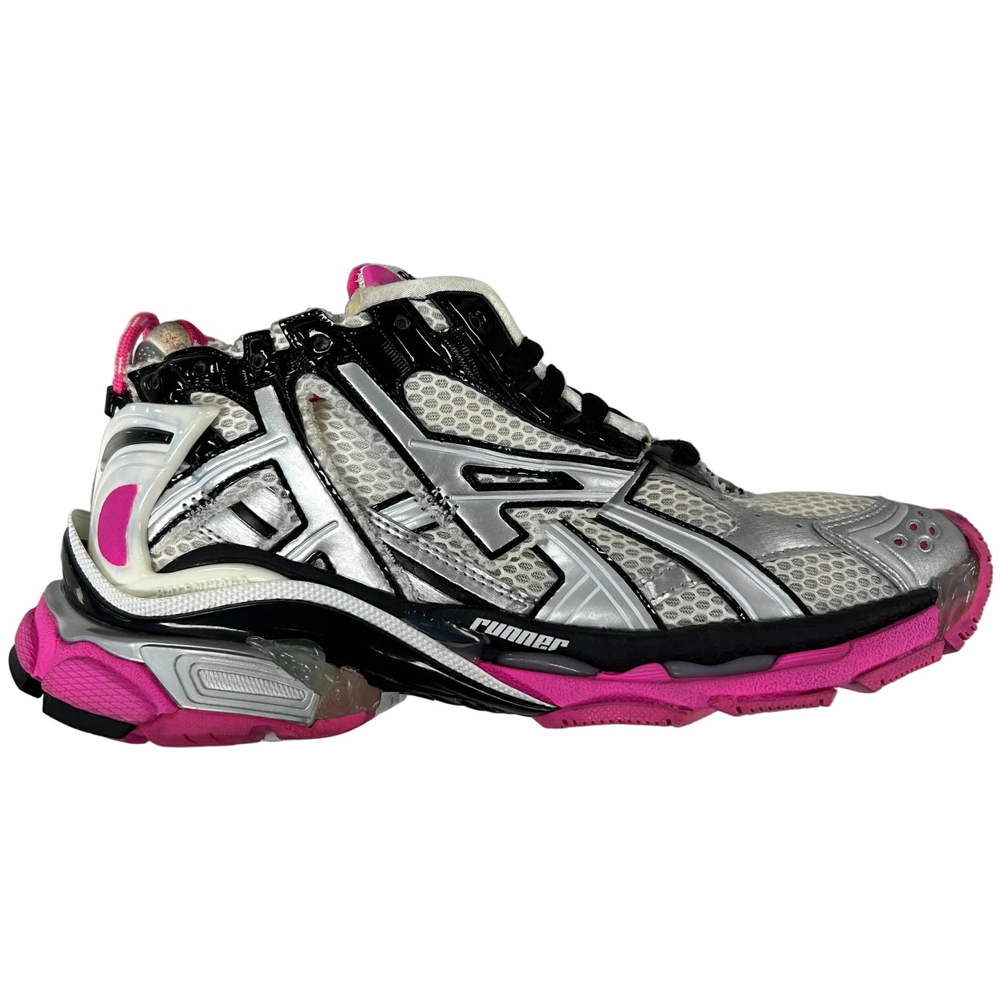 Balenciaga Runner White Black Pink (Used)(No Box)