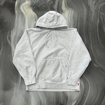 Supreme Micro Logo Hooded Sweatshirt Ash Grey