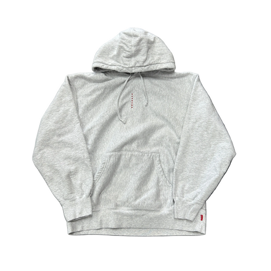 Supreme Micro Logo Hooded Sweatshirt Ash Grey