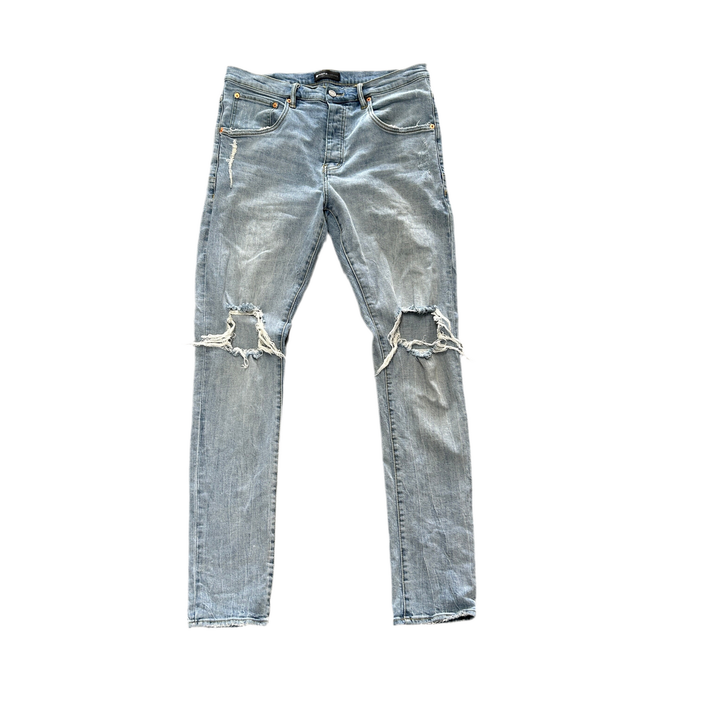 Purple Brand P002 Light Blue Ripped Jeans