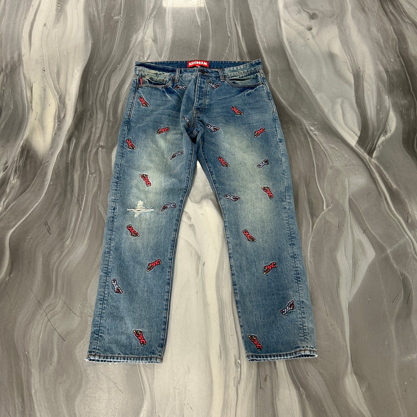 Icecream All Caps Jeans Faded