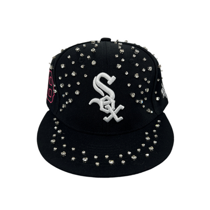 Retrovert Black Embelished Sox Hat