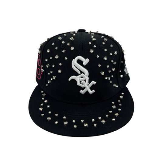 Retrovert Black Embelished Sox Hat