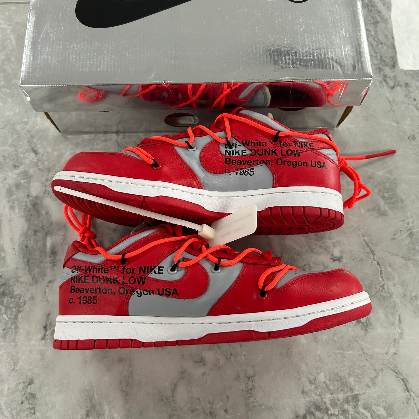 Nike Dunk Low Off-White University Red (USED)