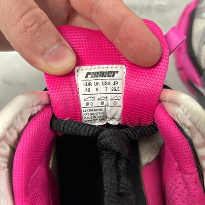 Balenciaga Runner White Black Pink (Used)(No Box)