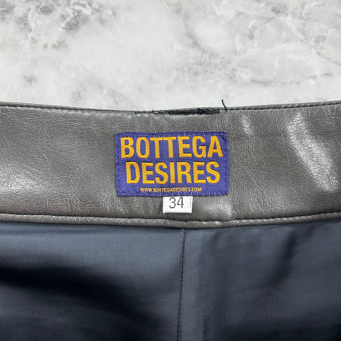 Bottega Desires Leather Shorts Grey