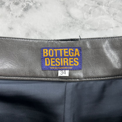 Bottega Desires Leather Shorts Grey