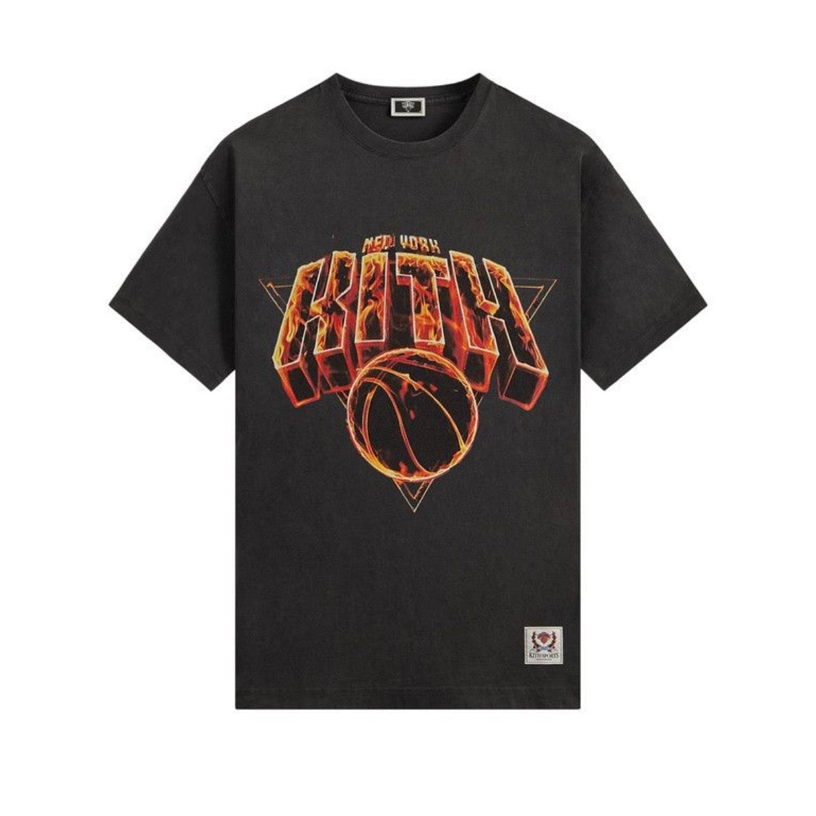 Kith For The New York Knicks Fire Vintage Jones Tee Black