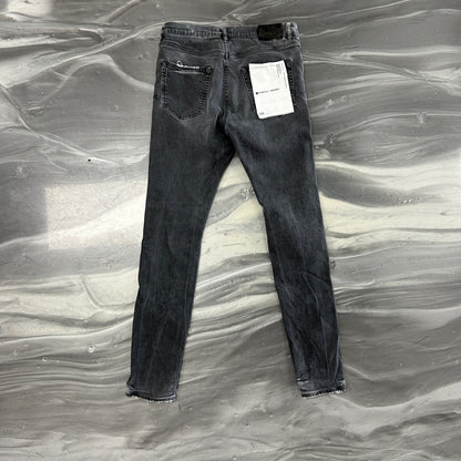 Purple Brand P001 distressed skinny jeans in grey — view 3