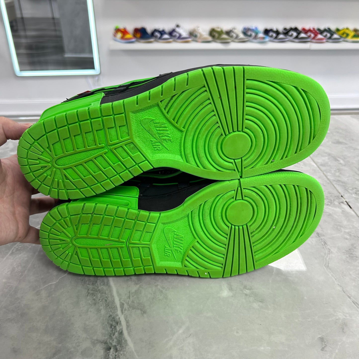 Nike Air Rubber Dunk Off-White Green Strike (Used)(No Box)