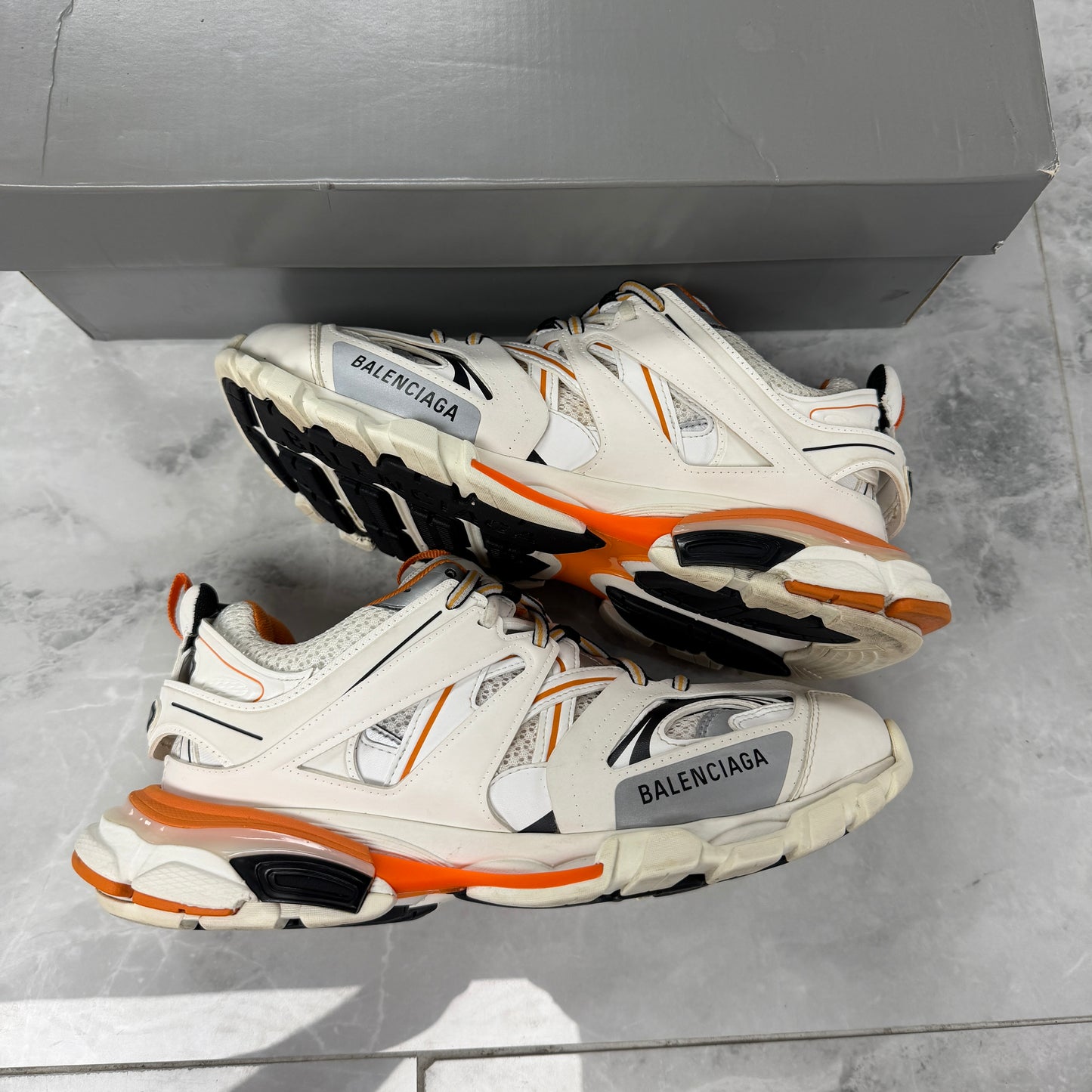 Balenciaga Orange/White Track Sneaker (Used)