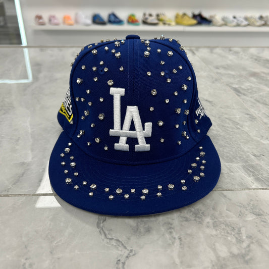 Retrovert embellished LA hat in blue — view 2