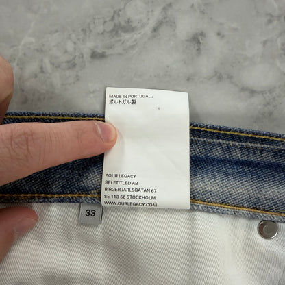 Our Legacy Third Cut Straight-Leg Printed Jeans