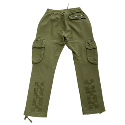 OFF-WHITE Olive Cargo Sweat Pants