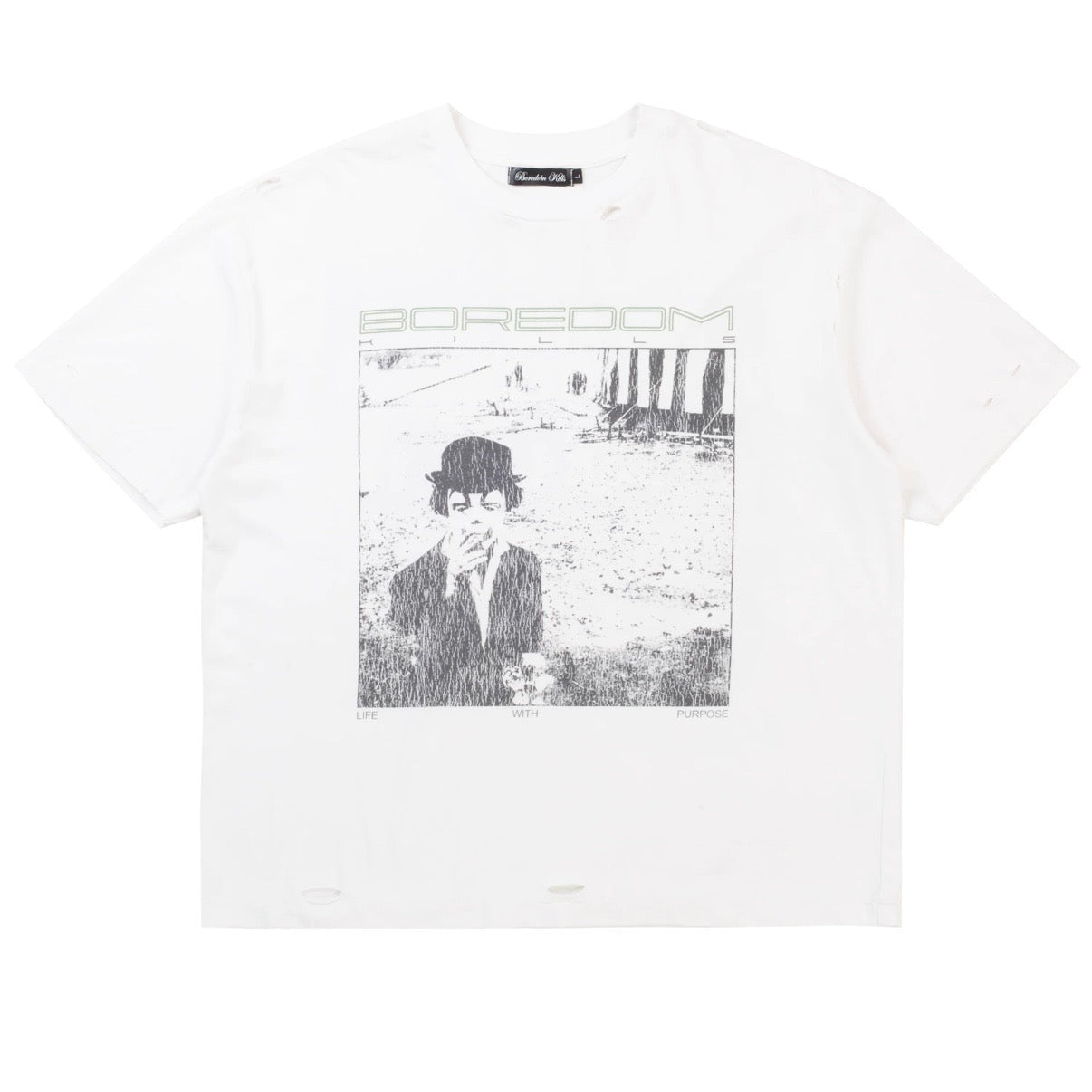 Boredom Kills Purpose Tee White