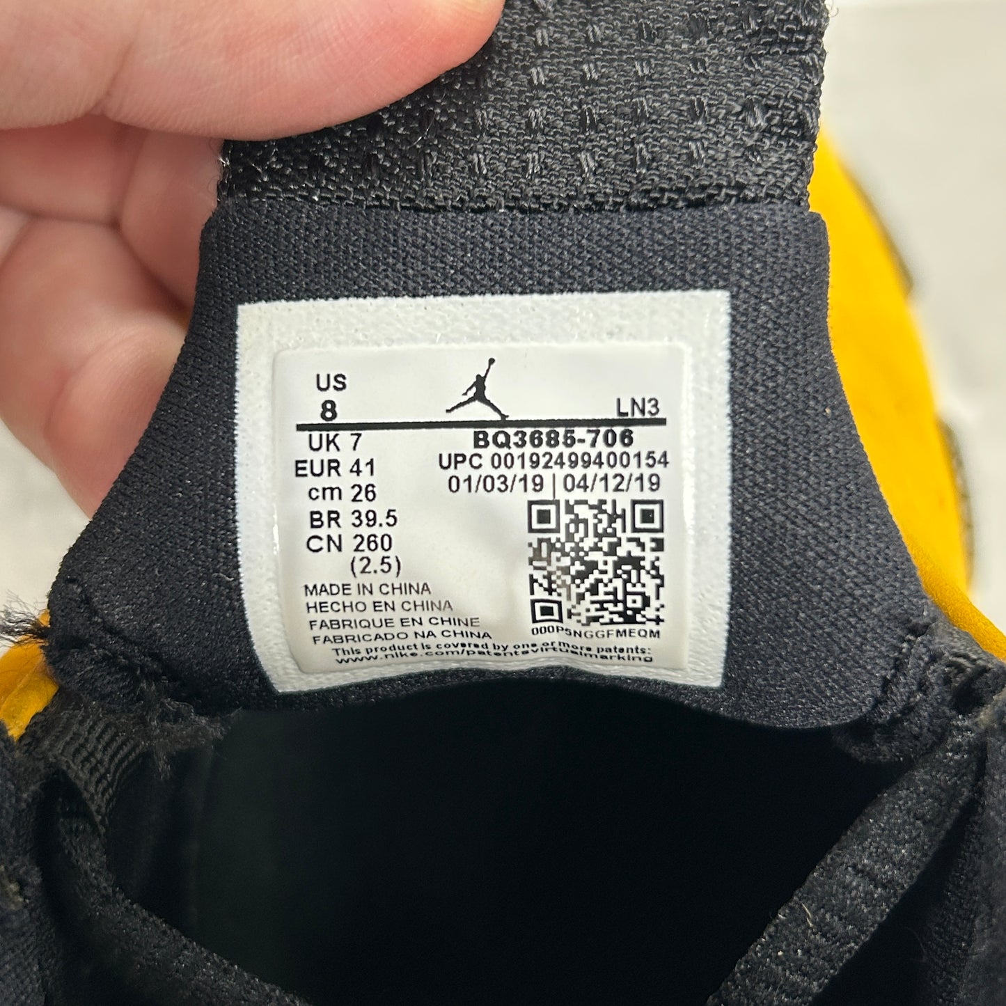 Jordan 14 Retro University Gold (USED NO BOX)