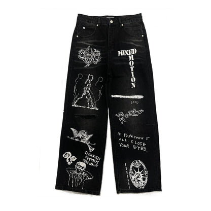 Mixed Emotion Black Canvas Denim