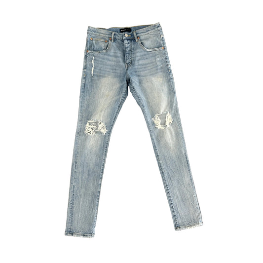 Purple P002 Jeans Distressed Light Wash