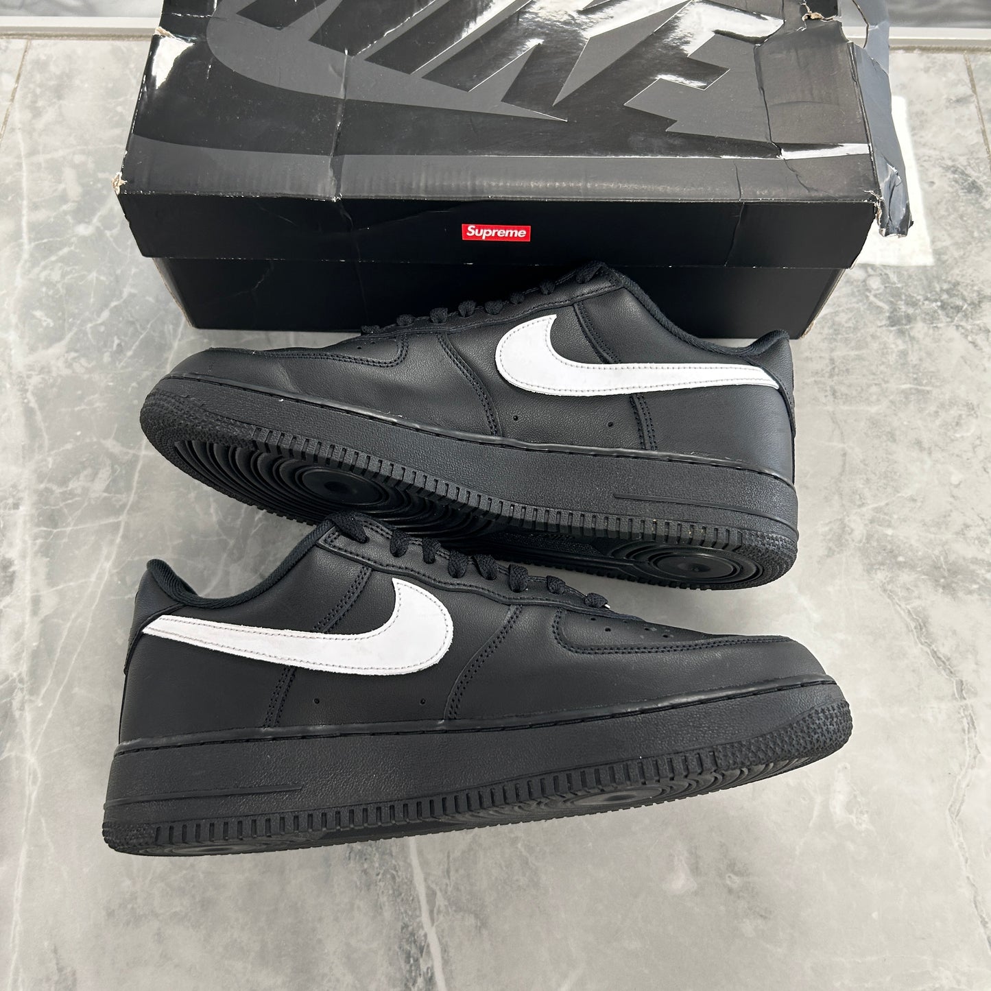 Nike Air Force 1 Low Supreme Black White (USED)