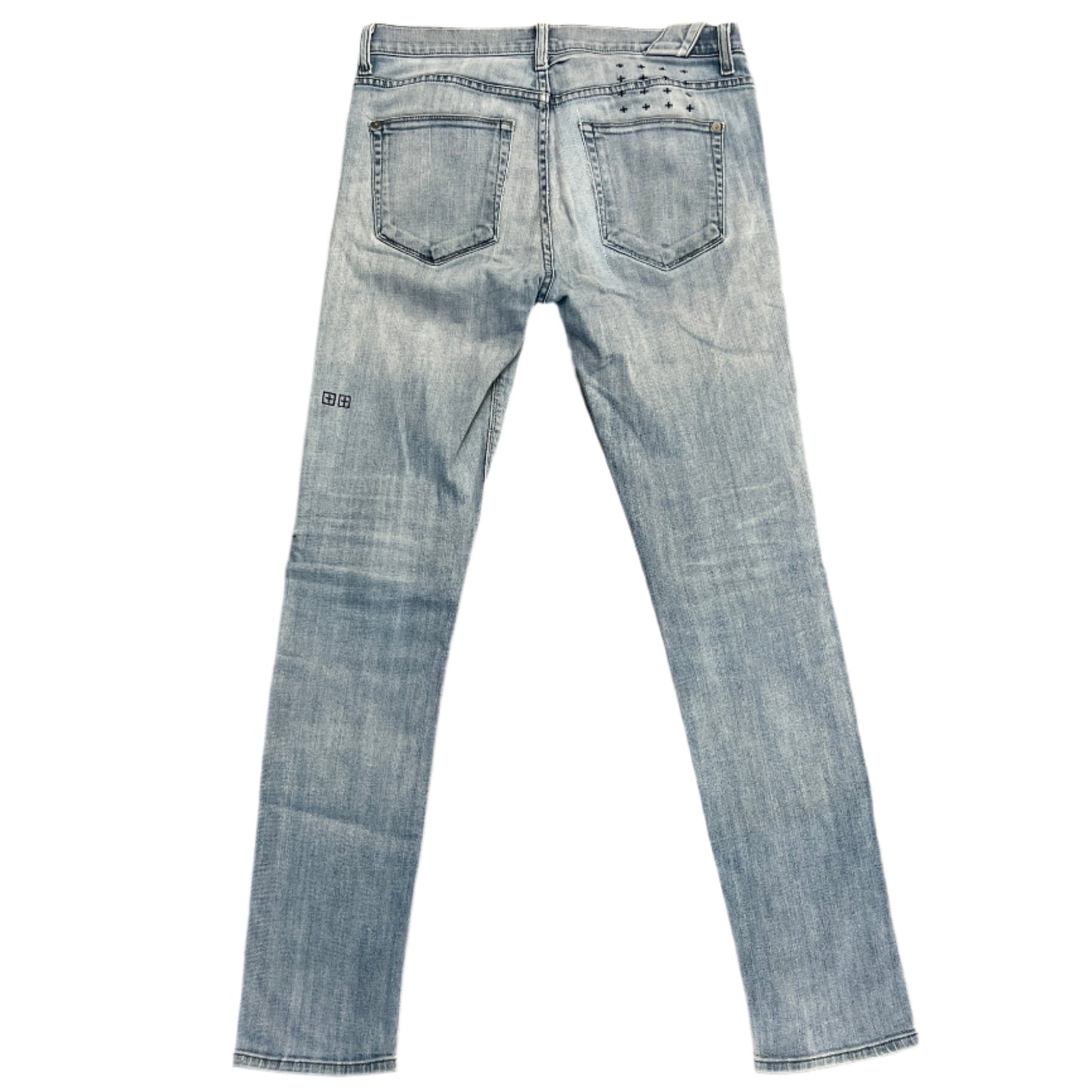 Ksubi Light Wash Distressed Blue Denim