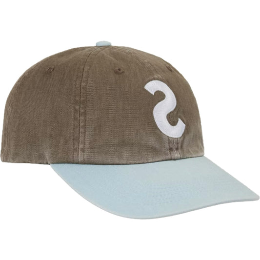 Supreme Pigment Coated 2-Tone S Logo 6-Panel Brown & Blue Hat