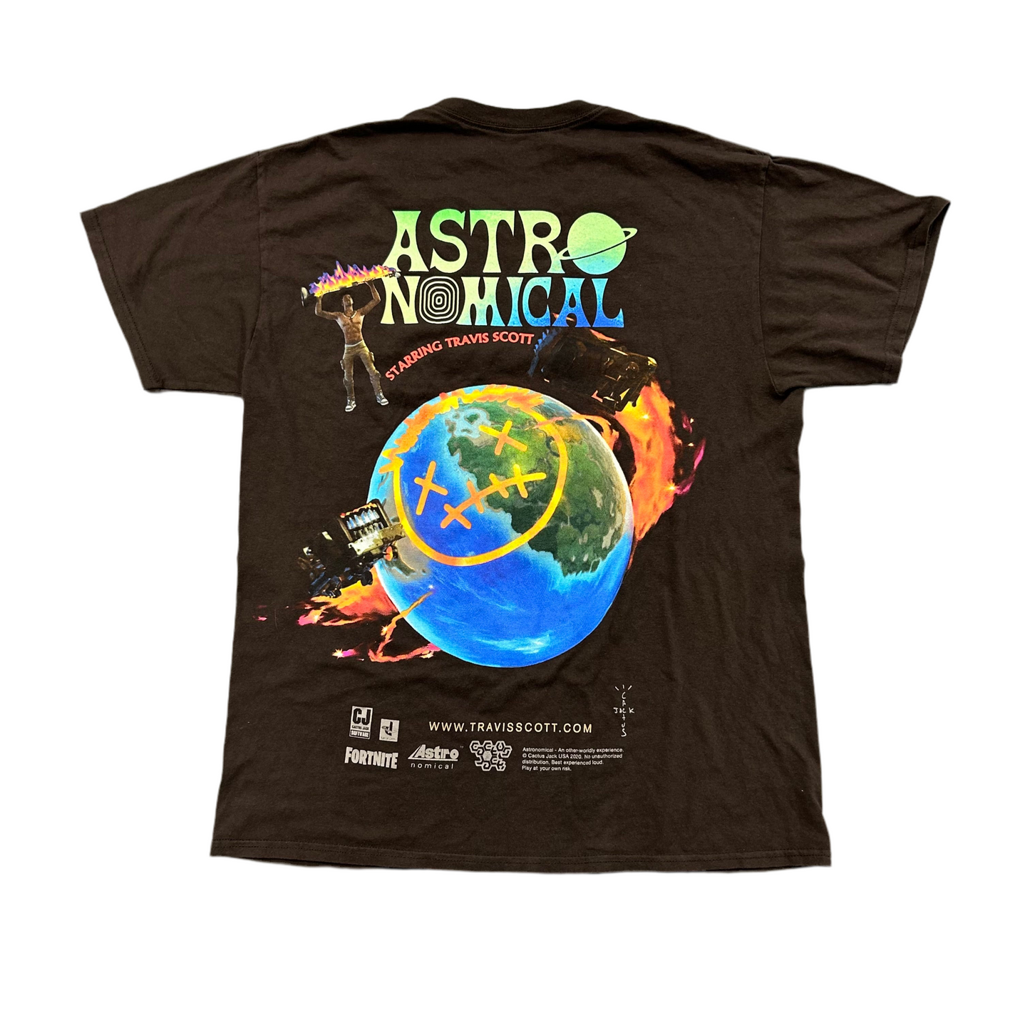 Travis Scott The Scotts Sicko Event T-shirt Brown