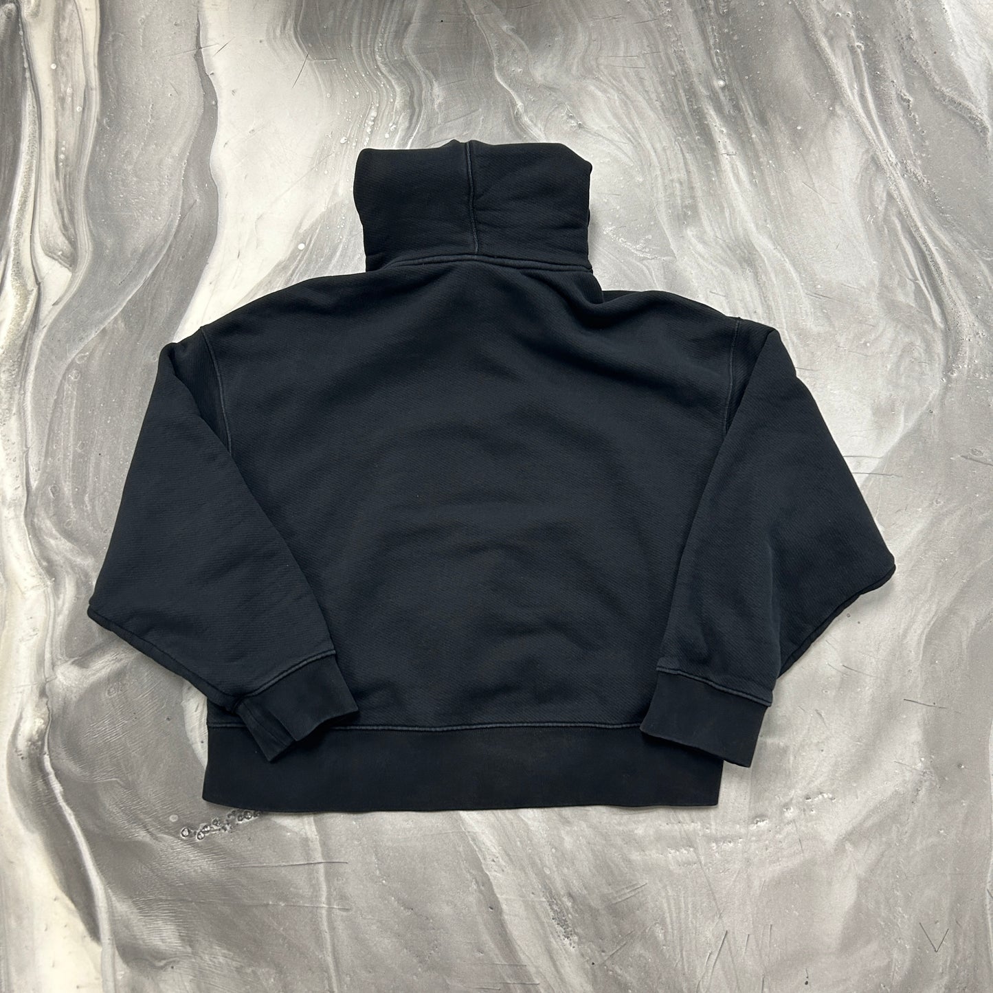 Palm Angels Black Curved Logo Hoodie