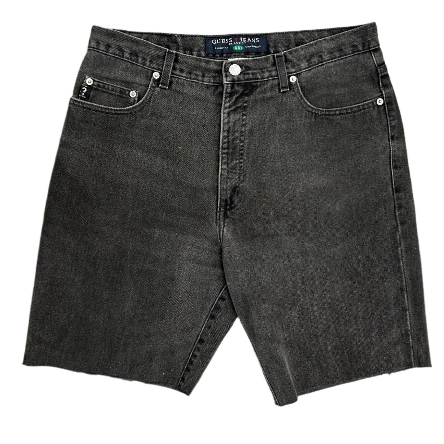 Guess Vintage Black Faded Denim Jean Shorts