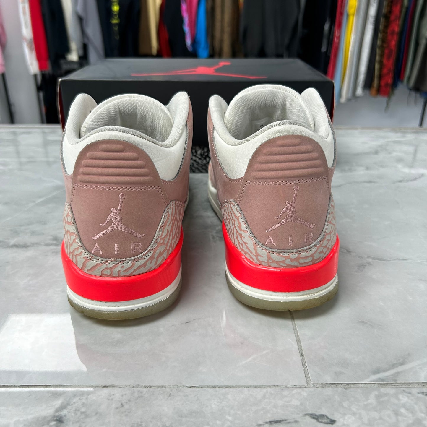 Jordan 3 Retro Rust Pink (USED)(NO INSOLES)
