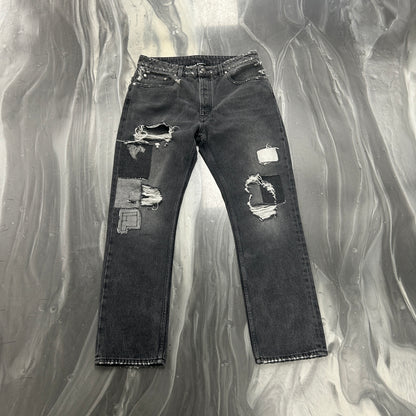 Palm Angels Destroyed Jeans Black/Off White