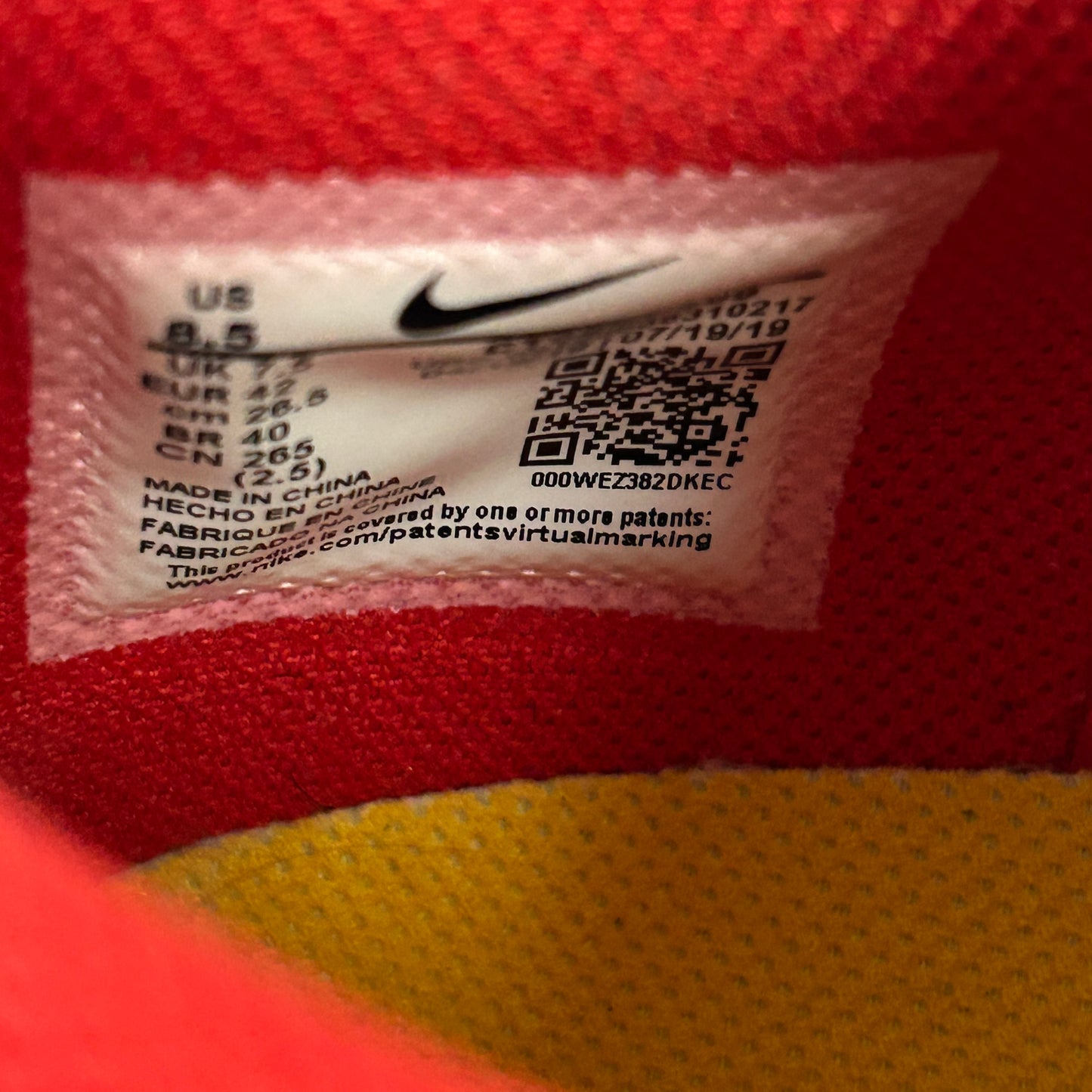 Nike Dunk Low Off-White University Red (USED)