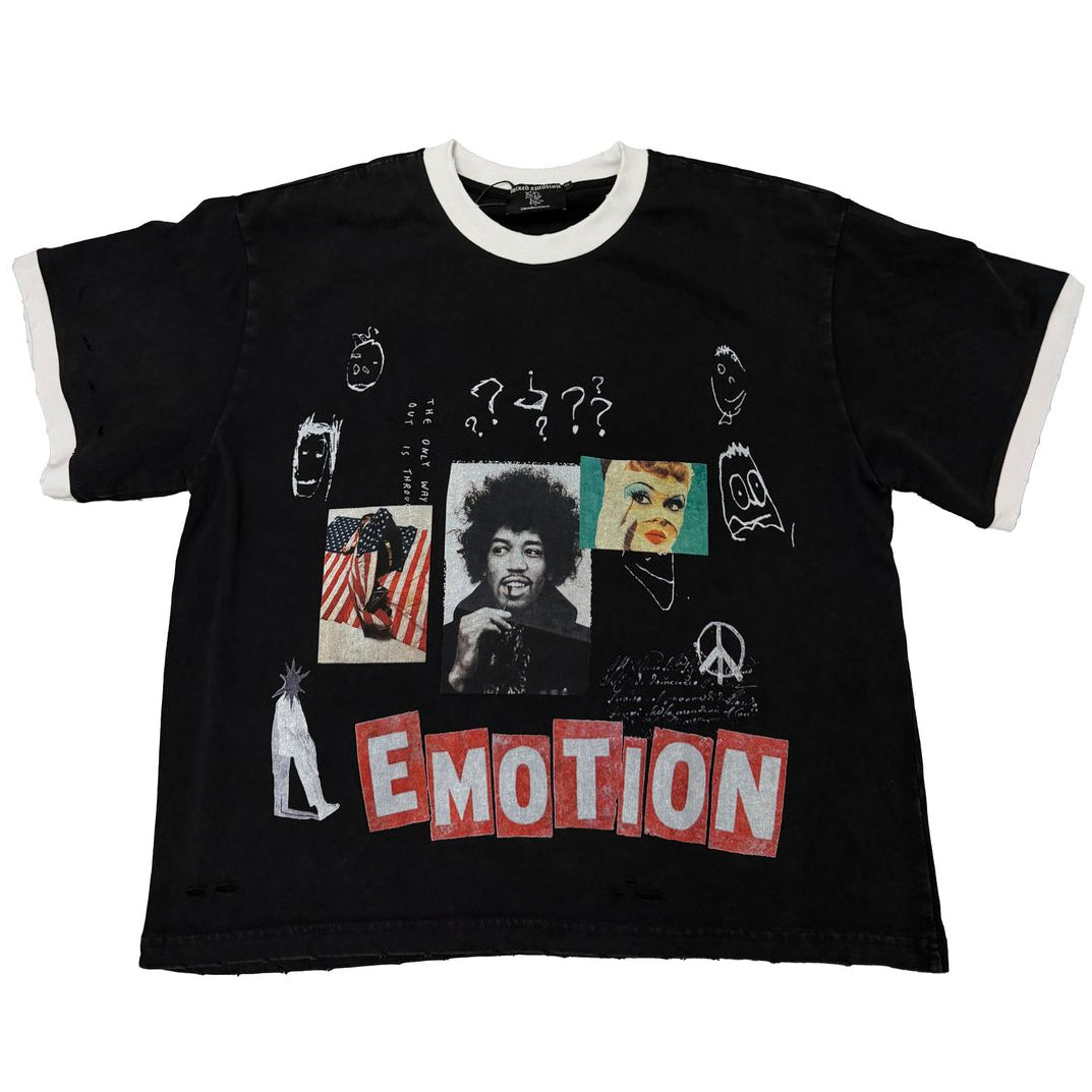 Mixed Emotion Static Tee Black