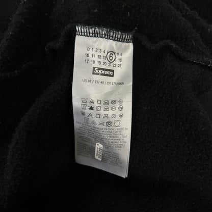 Supreme x MM6 Maison Margiela Zip Up Hooded Sweatshirt Black
