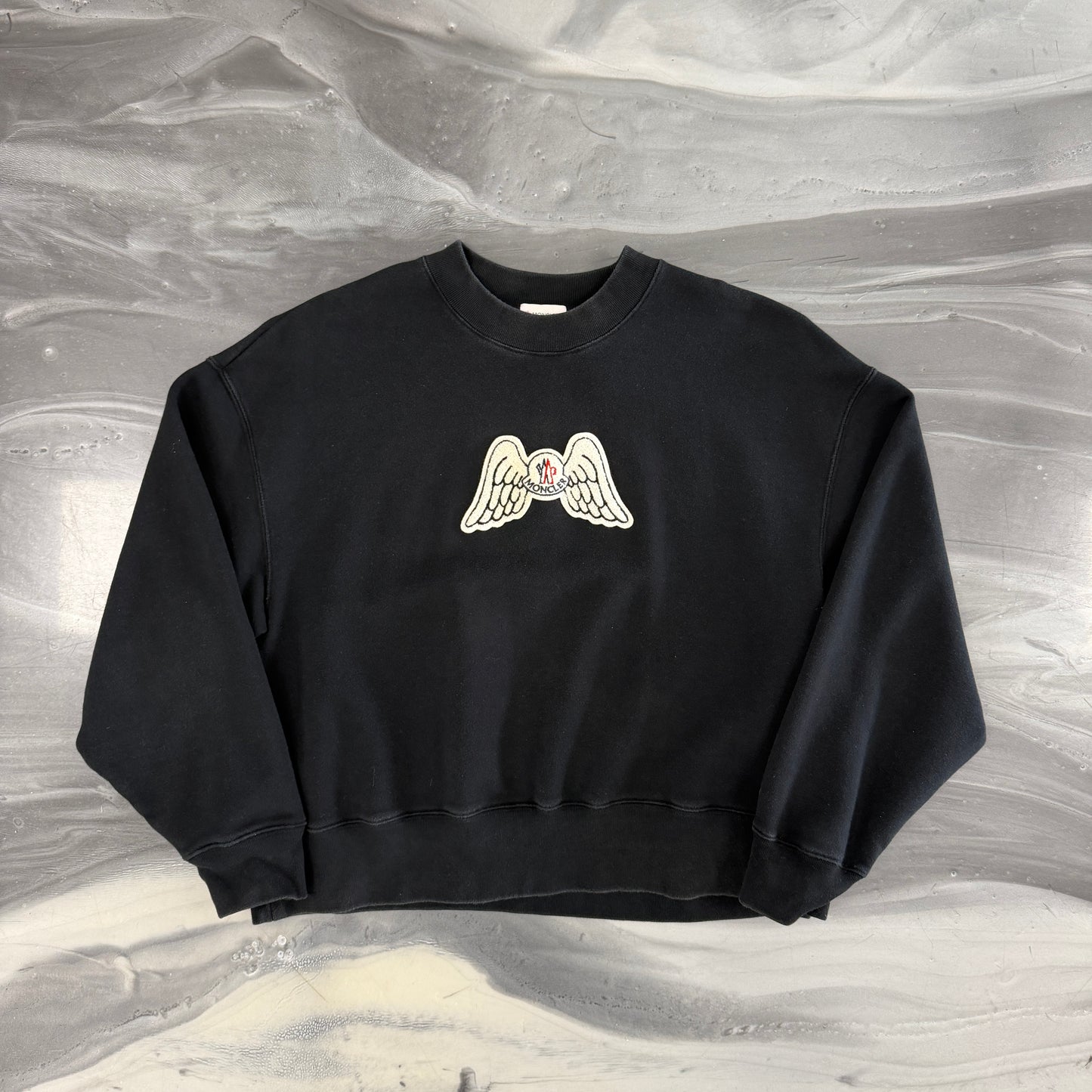 Moncler X Palm Angels Black Crewneck Sweatshirt
