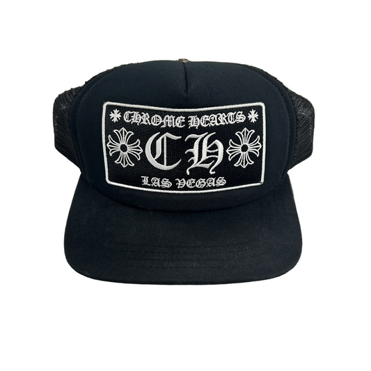 Chrome Hearts CH Las Vegas Trucker Hat Black/Black