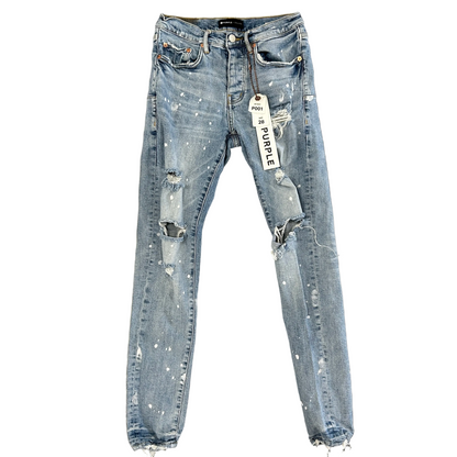 Purple Brand P.001 Light Wash Distressed Denim Jeans