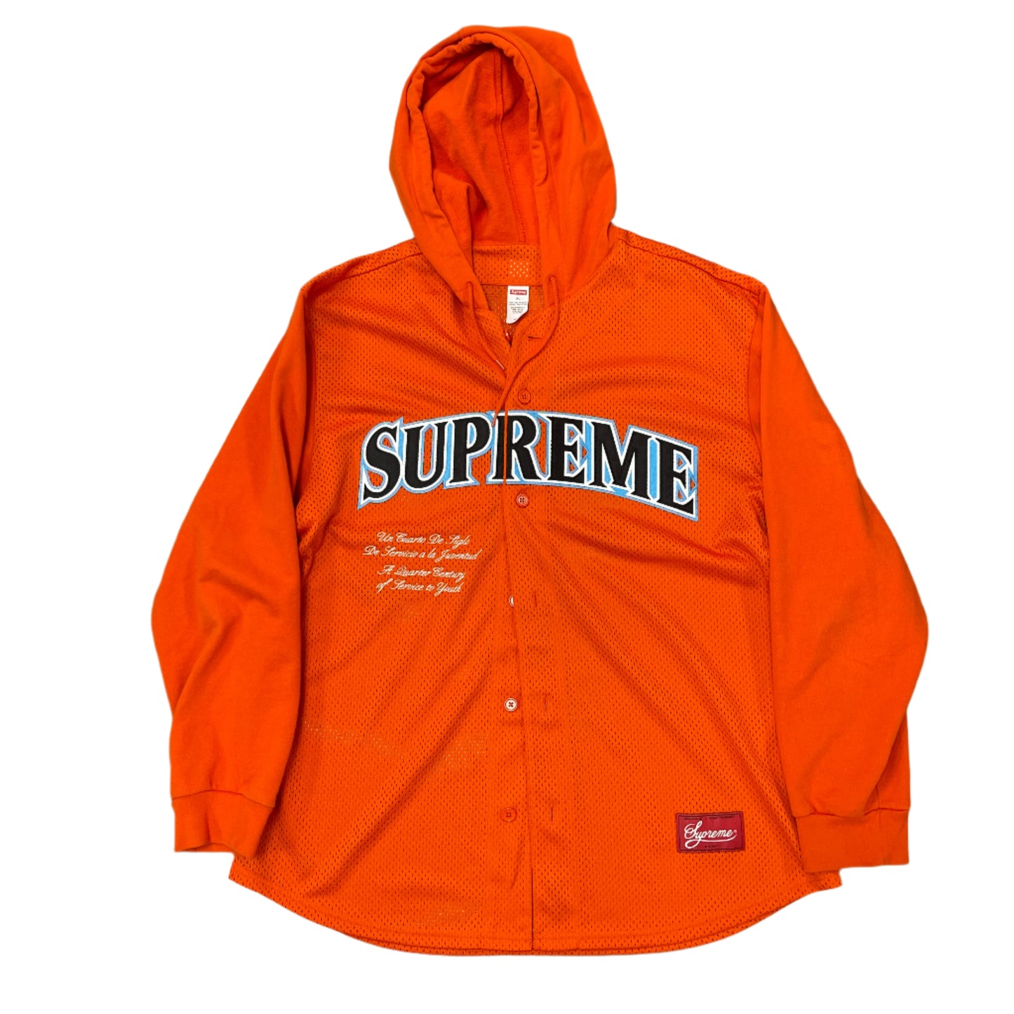 Supreme Baseball Hoodie Orange